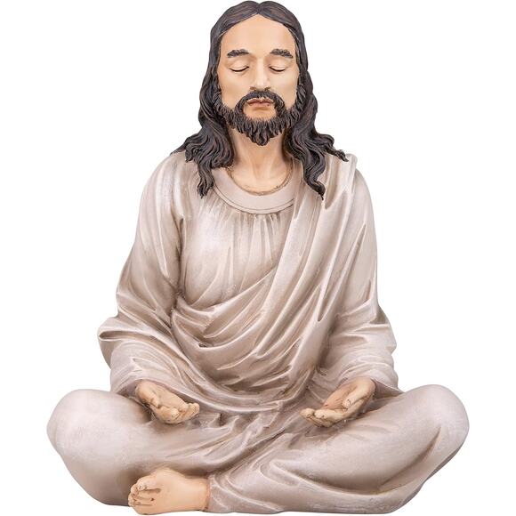Jesus Statue 12 Inch Natural Meditation Figurine Christian Spiritual Decor Gift - Picture 4 of 8